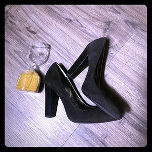 NWOT BCBG Black Suede High Heel Pump
